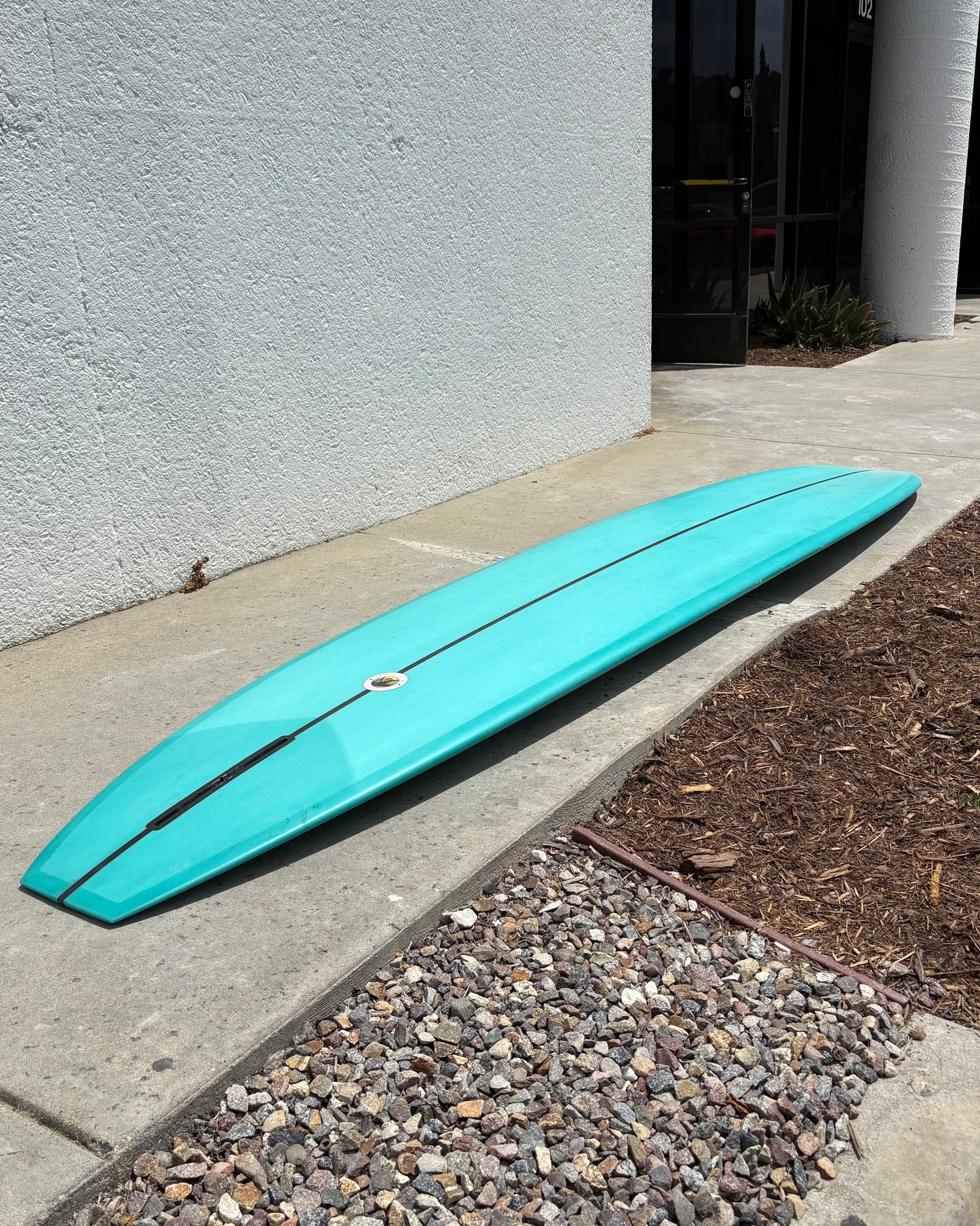 CJ nelson longboard surfboard side rocker view